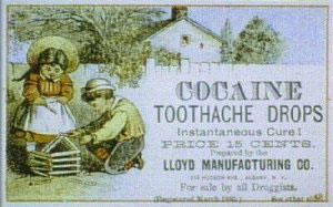 advertisement for products with cocaine